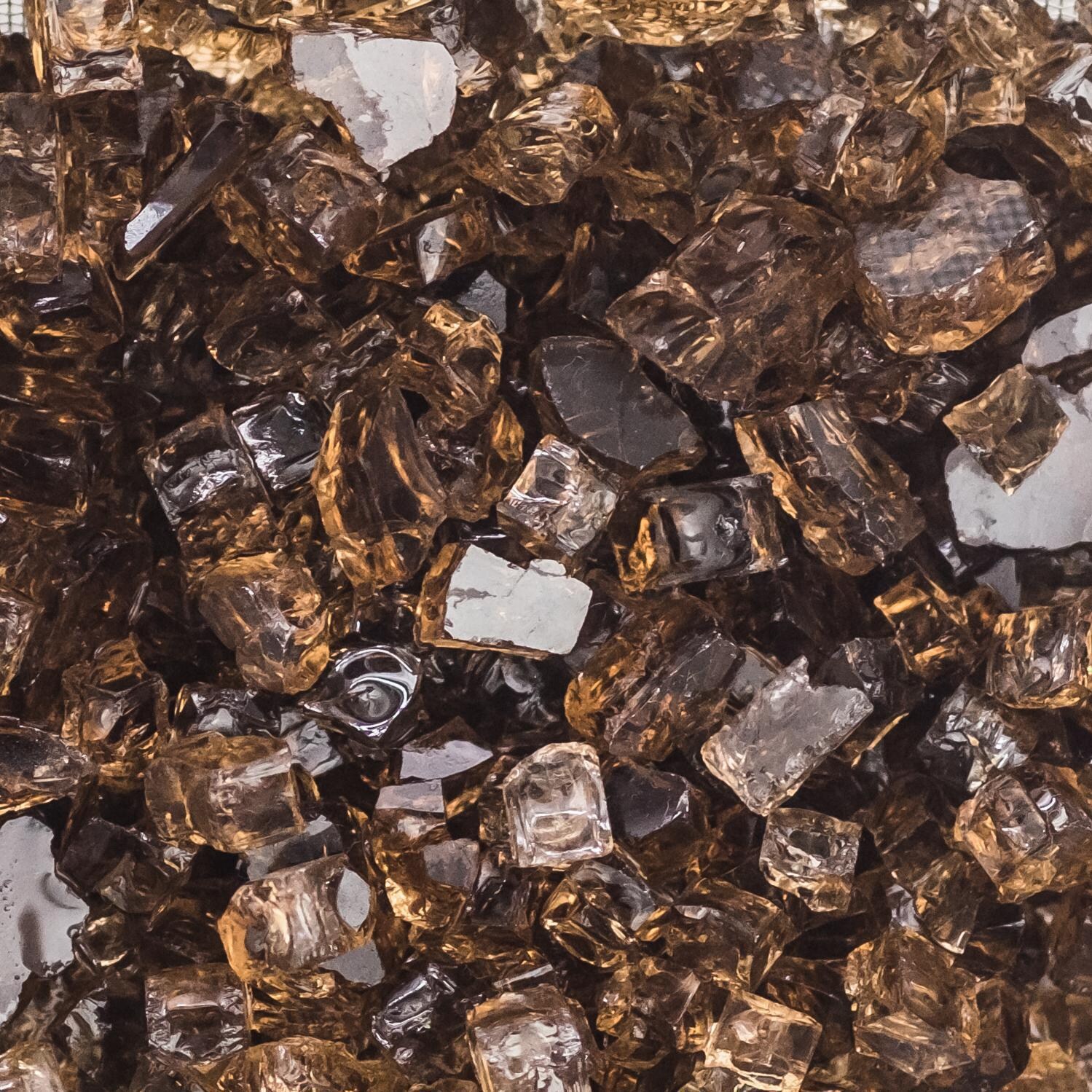 BBQGuys Signature 1/2-Inch Roman Copper Fire Glass - 100 Pounds