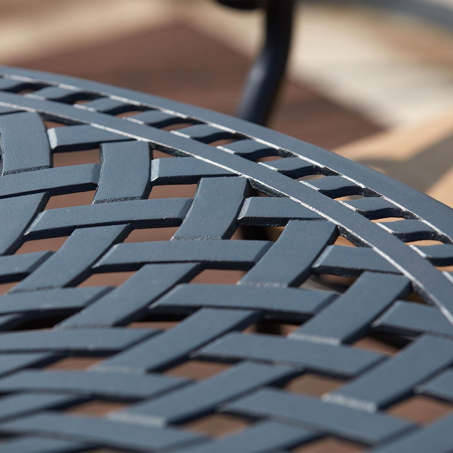 Darlee Sedona 5 Piece Cast Aluminum Patio Dining Set - Antique Bronze - Corner - Detail thumbnail