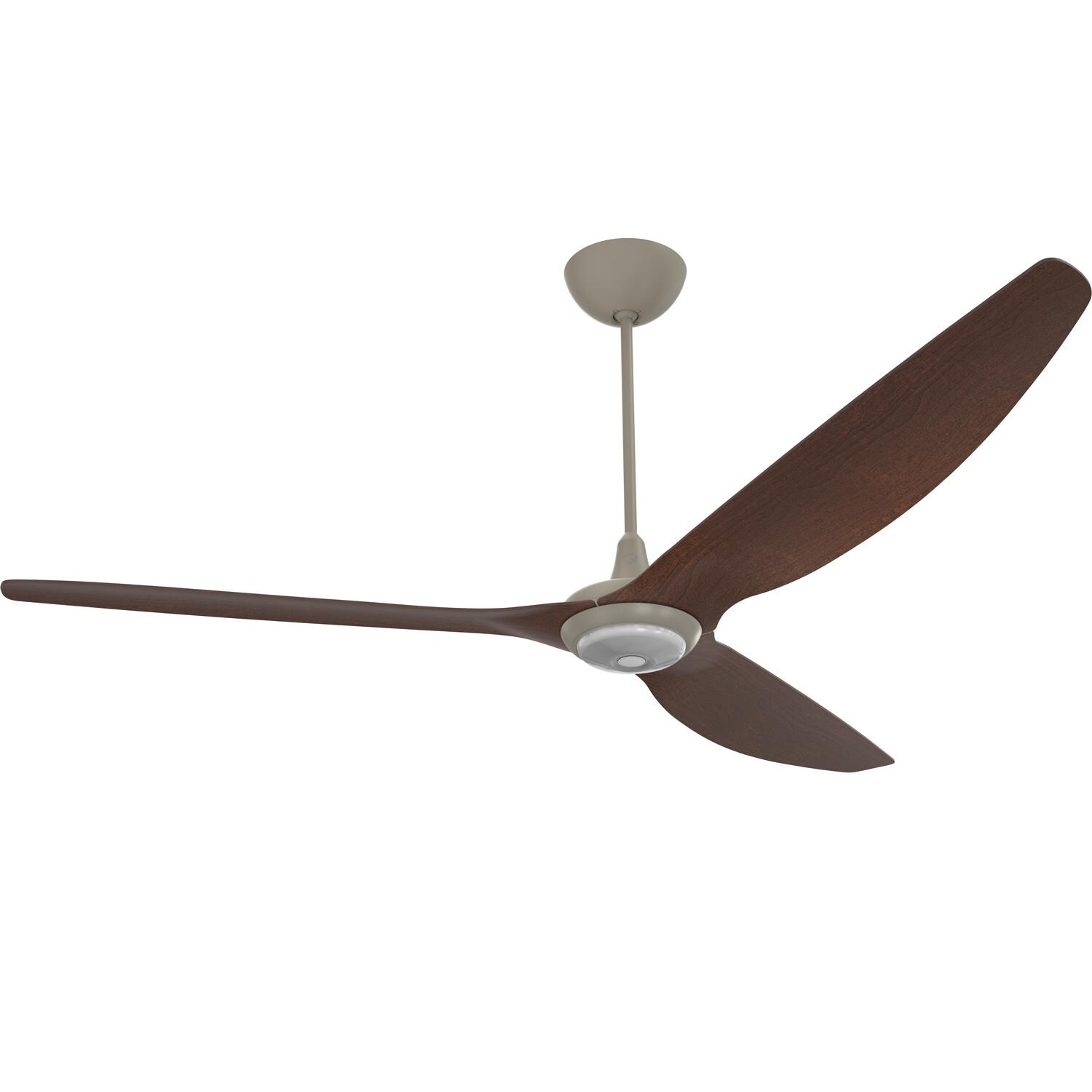 Big Ass Fans 84-Inch Haiku Ceiling Fan Universal Mount W/20-Inch Downrod & Downlight in Satin Nickel/Cocoa - MK-HK4-071906A470F654G10I20S2