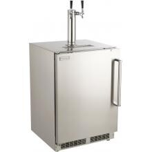 Fire Magic 24-Inch Left Hinge Outdoor Rated Dual Tap Kegerator - 3594-DL