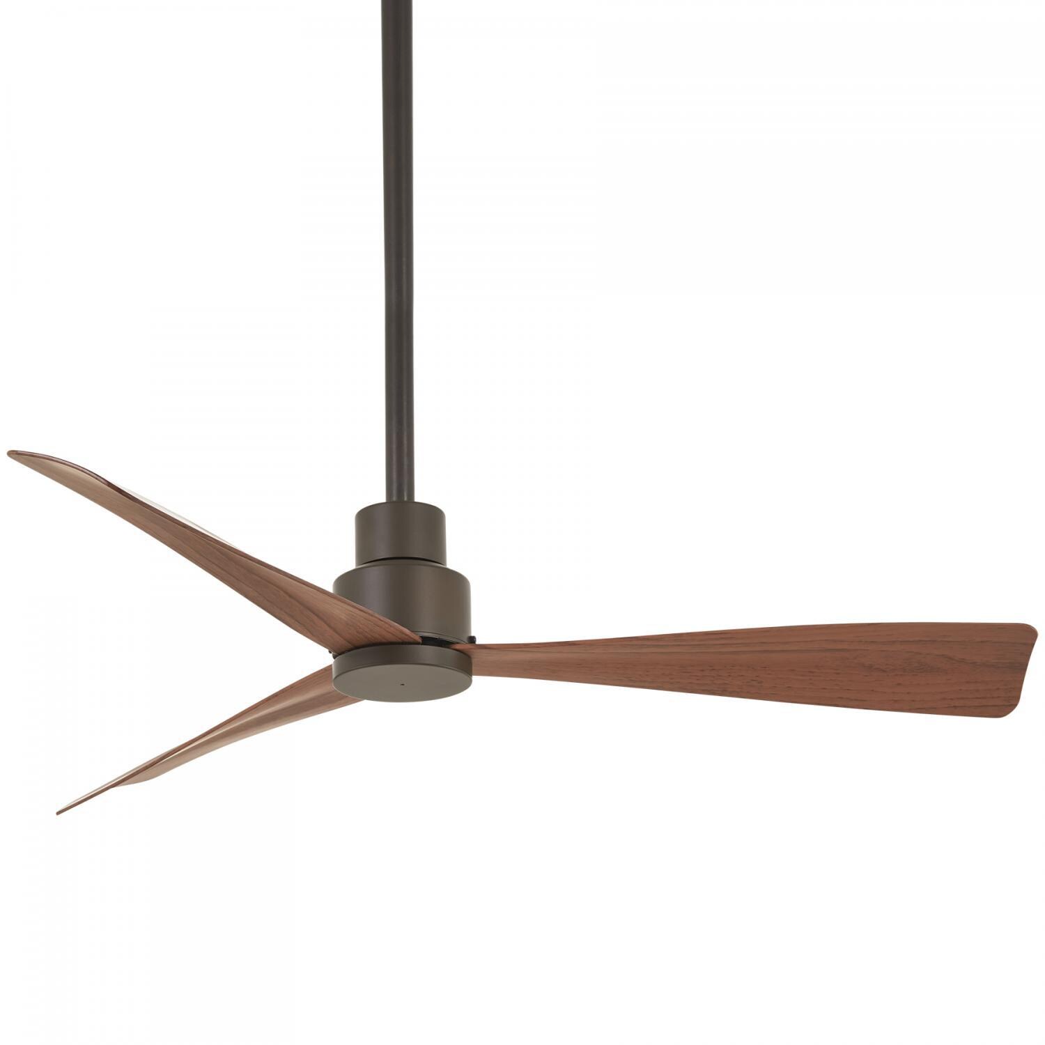 Minka-Aire Simple 44-Inch 3-Blade Ceiling Fan in Oil Rubbed Bronze Finish W/ Medium Maple Blades - F786-ORB