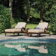 Black Sands 3 Piece Cast Aluminum Patio Chaise Lounge Set W/ Sunbrella Fabric By Tommy Bahama