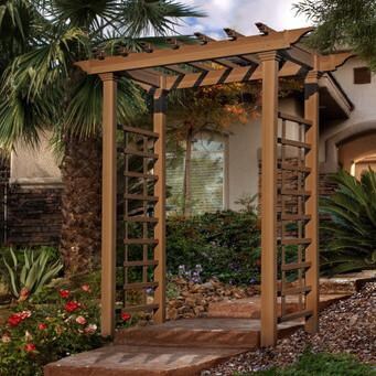 New England Arbors Carolina 7.5 Ft Composite Vinyl Arbor