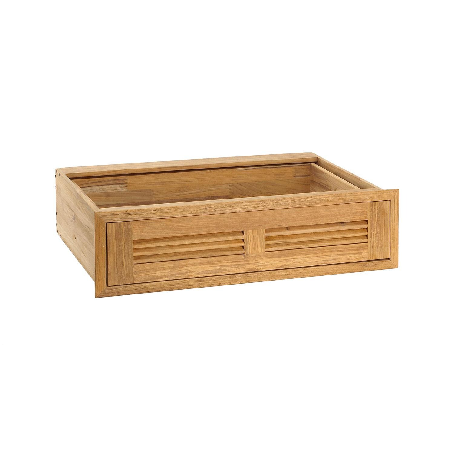 Pacific Teak 30 Inch Louvered Single Drawer thumbnail