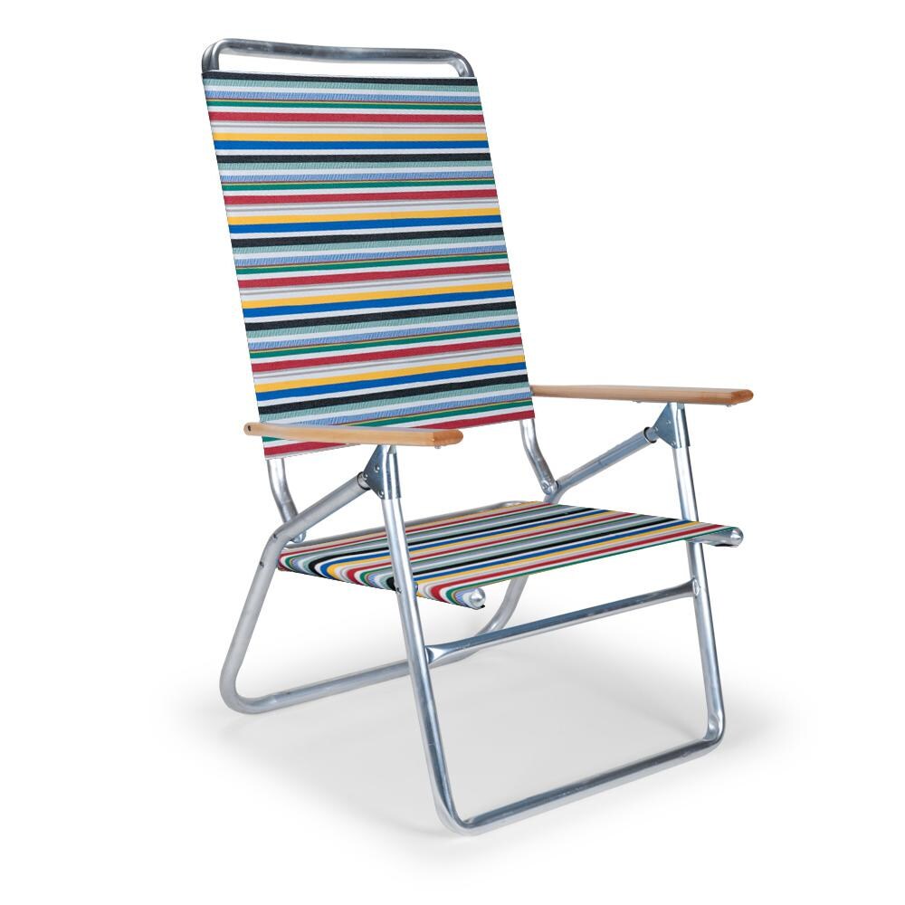 Light N Easy High Boy Folding Aluminum Beach Chair By Telescope Casual - Classic Stripe thumbnail