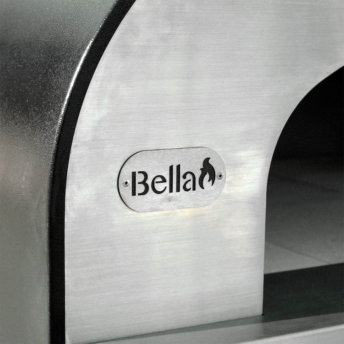 Bella Grande 36-Inch Outdoor Wood Fired Pizza Oven On Cart - Black - Closeup View thumbnail