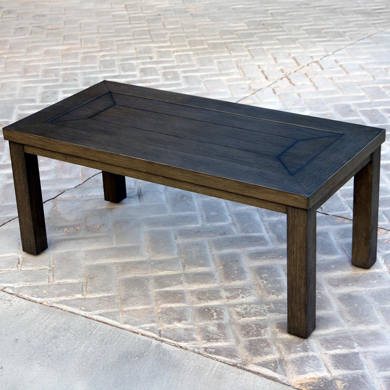 Brooklyn 2 Pc Aluminum Seating Set in Multi-brown/Sesame by Darlee - Coffee Table - Lifestyle thumbnail