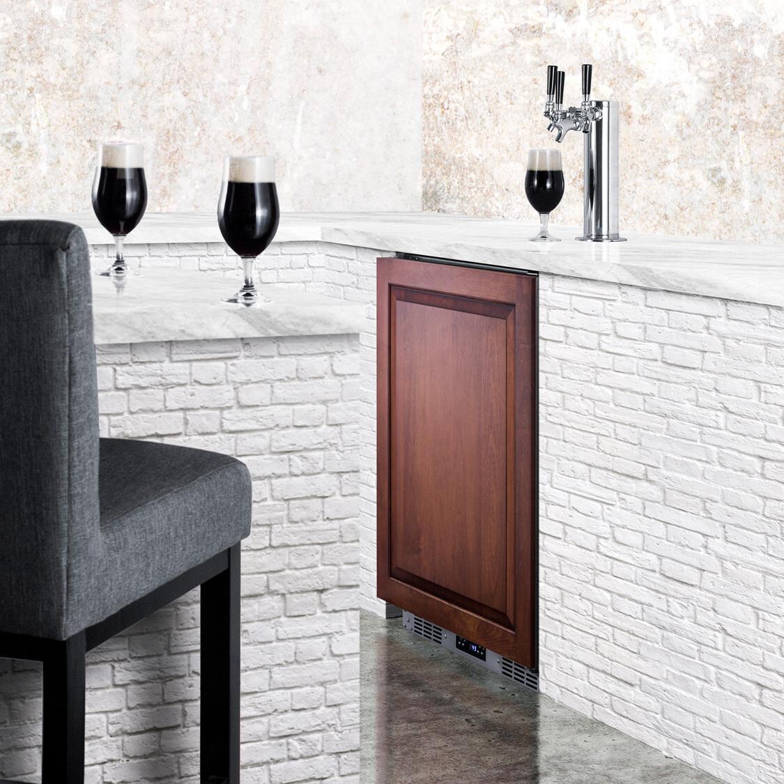 Summit SBC682PNRTRIPLE 24-Inch 5.6 Cu. Ft. Built-In Kegerator - Custom Panel - Lifestyle thumbnail