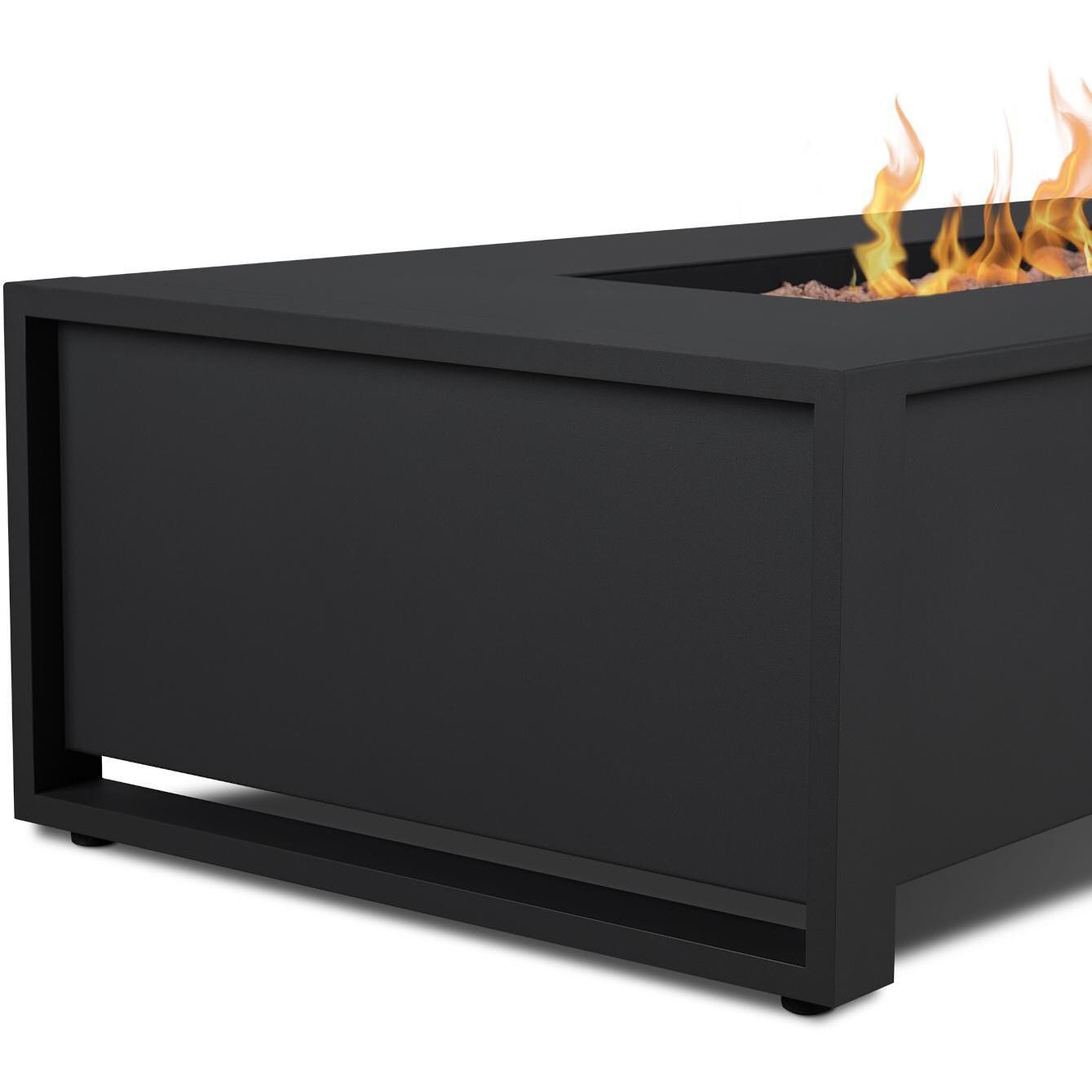 Lakeview Outdoor Designs SC-6340LP-BLK Lafitte 52-Inch Rectangle Propane Gas Fire Table - Detail thumbnail