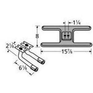 Cast Iron H Twin, Centered, 1.25 Inch Offset Burner 20502-709LR