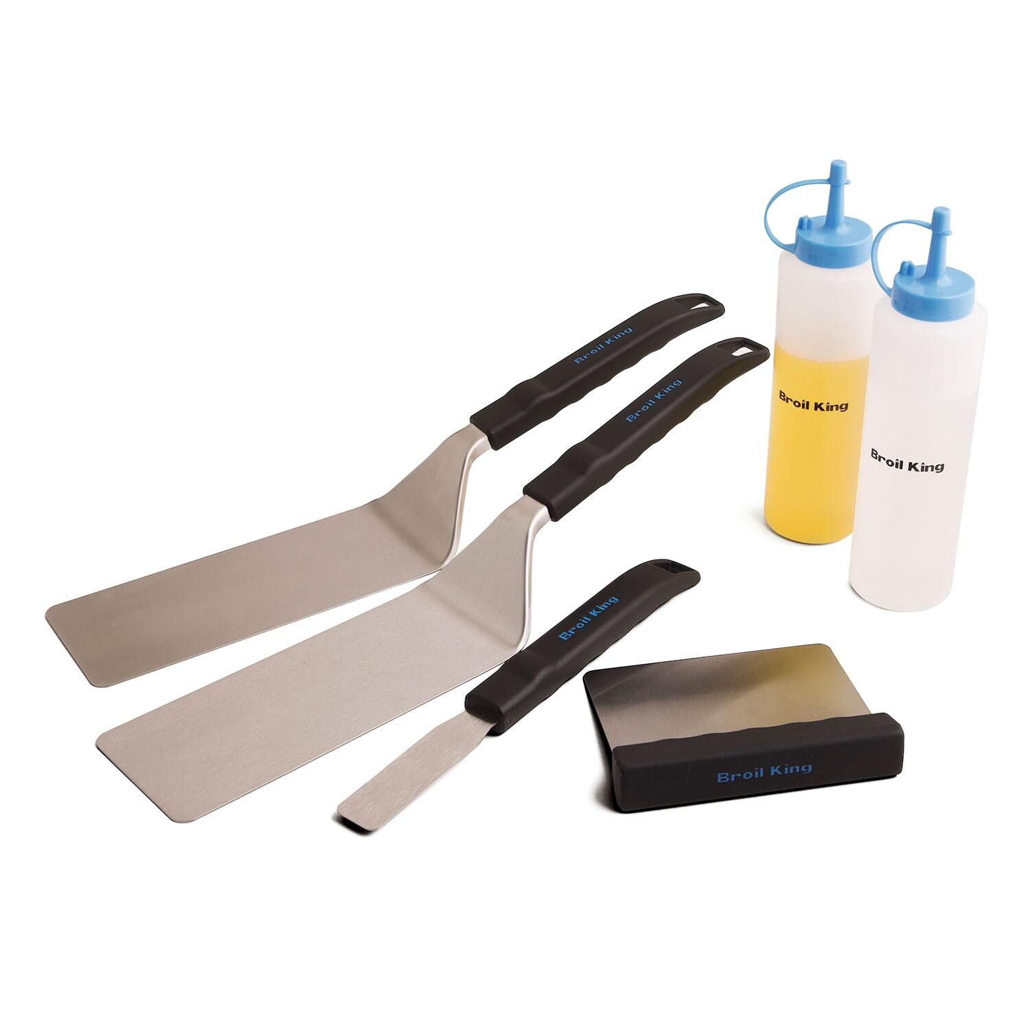 Broil King 11306 6 Pc Plancha Cooking Tool Set - Angled - White Background thumbnail