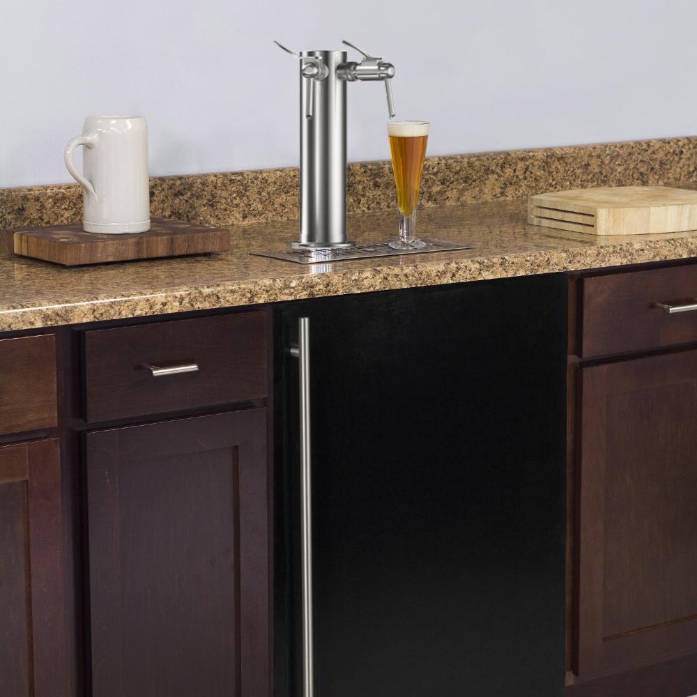 Marvel - ML24BNS2RB - Right Hinge Built-In Dual Tap Wine Dispenser - Black - Built In thumbnail