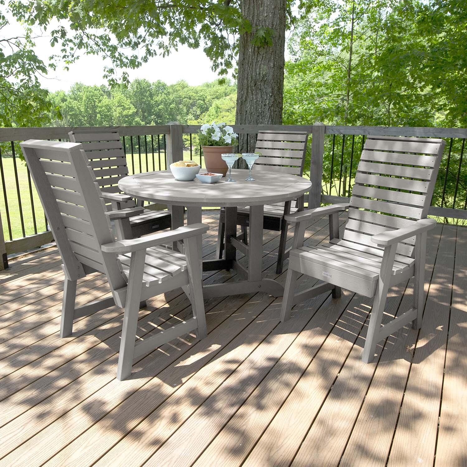 Elm Pointe 5 Pc Set Recycled Plastic Dining Set In Harbor Gray By Lakeview - Lifestyle thumbnail