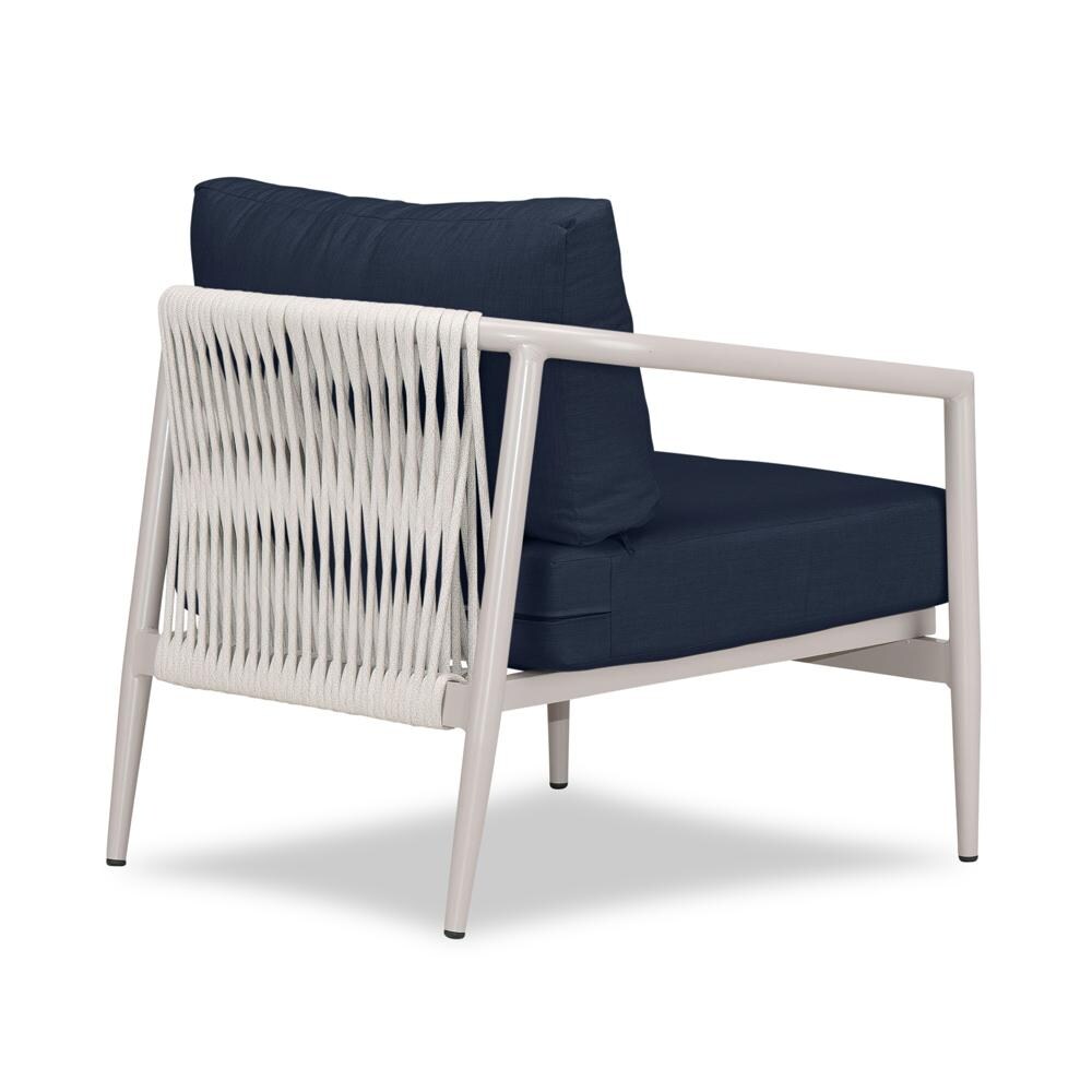 Lakeview Midnight Cove Aluminum Club Chair in Urban Stone/Carrera/Spectrum Indigo - Back Right - White Background thumbnail