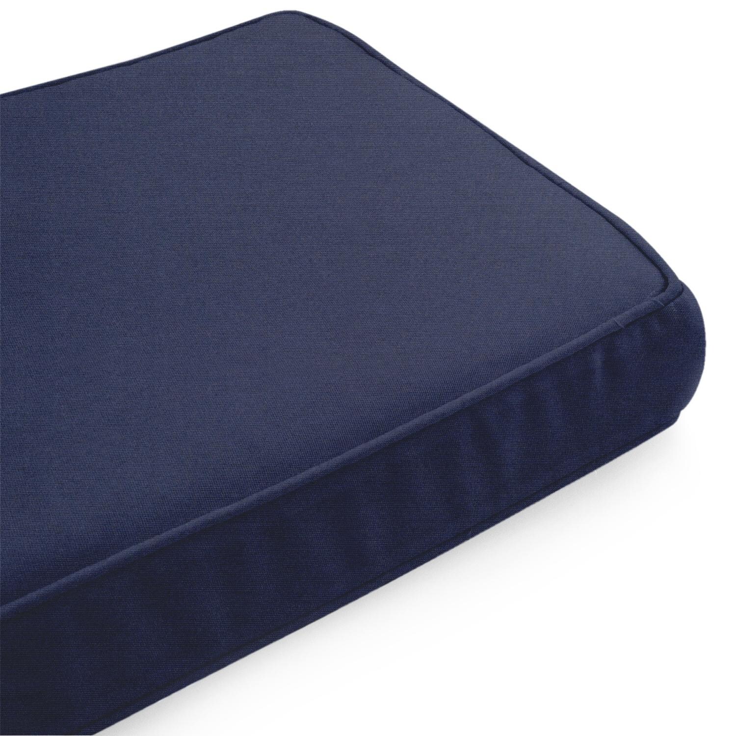 Sunbrella Spectrum Indigo Medium Outdoor Replacement Bench Cushion W/ Piping By UltimatePatio.com - Corner Detail thumbnail