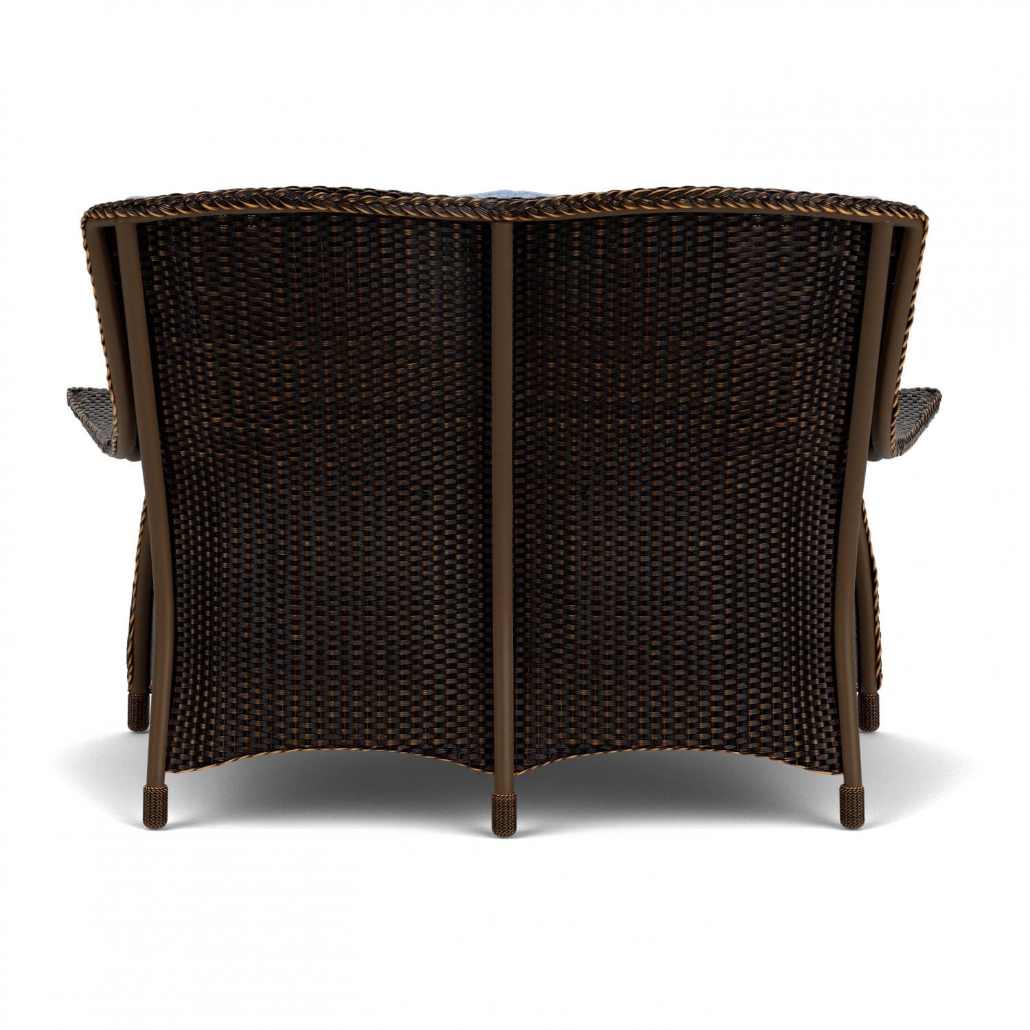 Lloyd Flanders Mandalay Loveseat in Mink Finish with Demo Skyway fabric - Back thumbnail