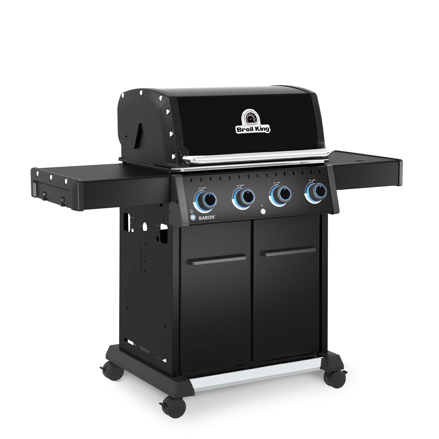 Broil King 674114 Baron 420 Pro Shadow 4 Burner Propane Grill - Black - White Background thumbnail