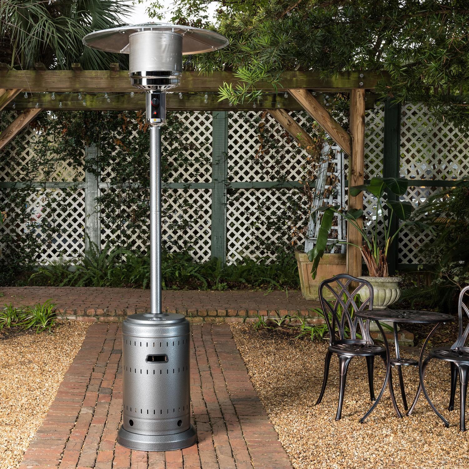 Ultimate Patio SC62555 Propane Commercial Patio Heater - Hammered Platinum - Lifestyle thumbnail
