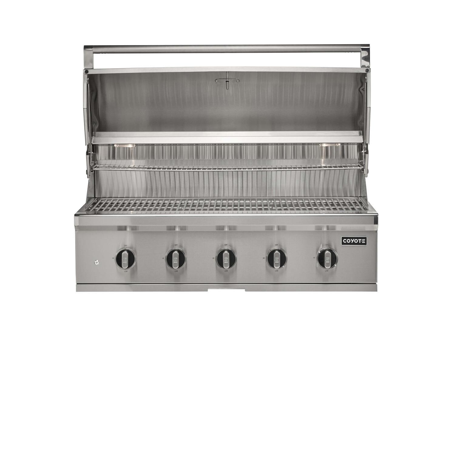 Coyote Outdoor Living 42 Inch CL-Series Built-In Natural Gas Grill - Open - White Background thumbnail