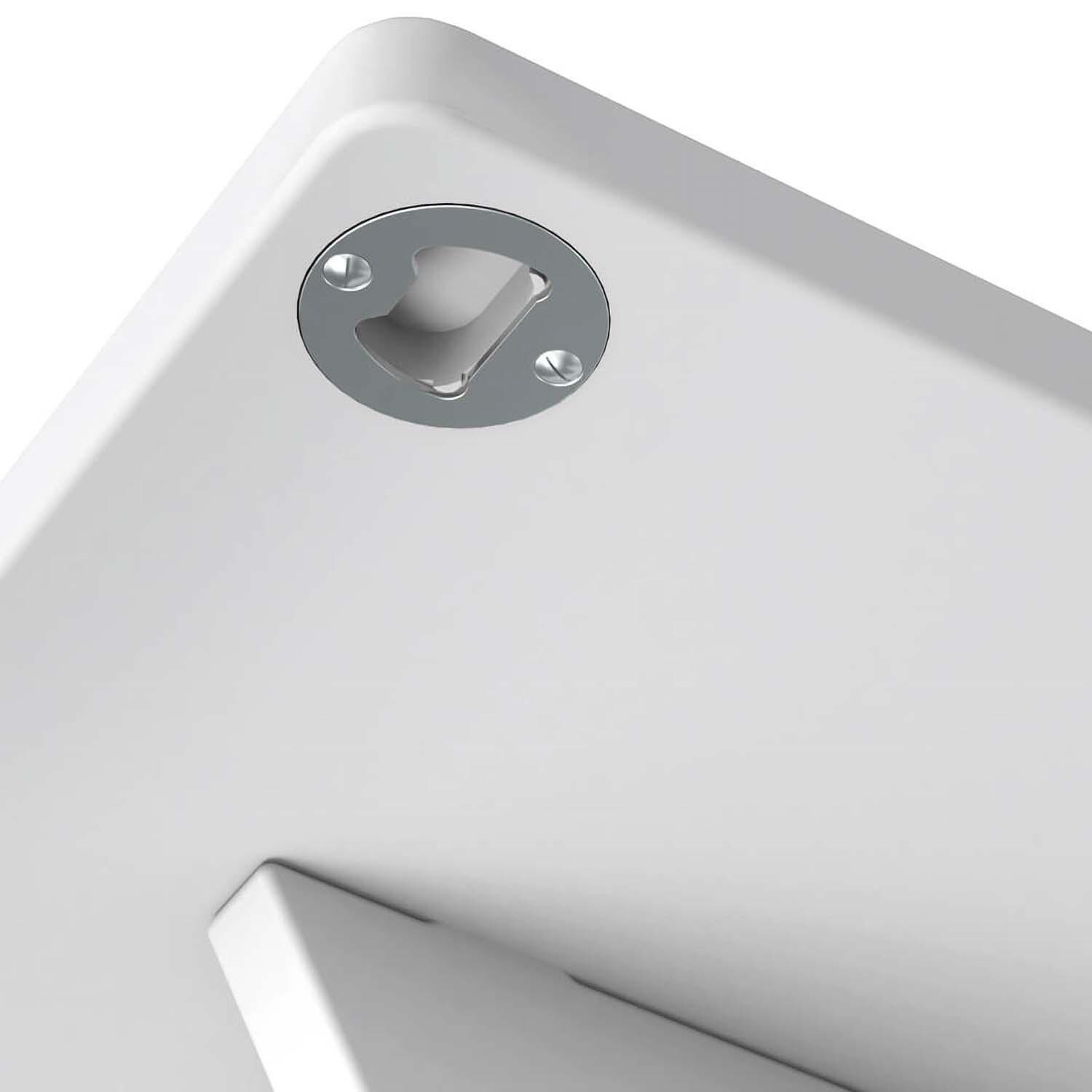 Ledge Lounger Ping Pong Table - White w/Sky Blue Net & Paddle Accent - Bottle Opener - Detail thumbnail