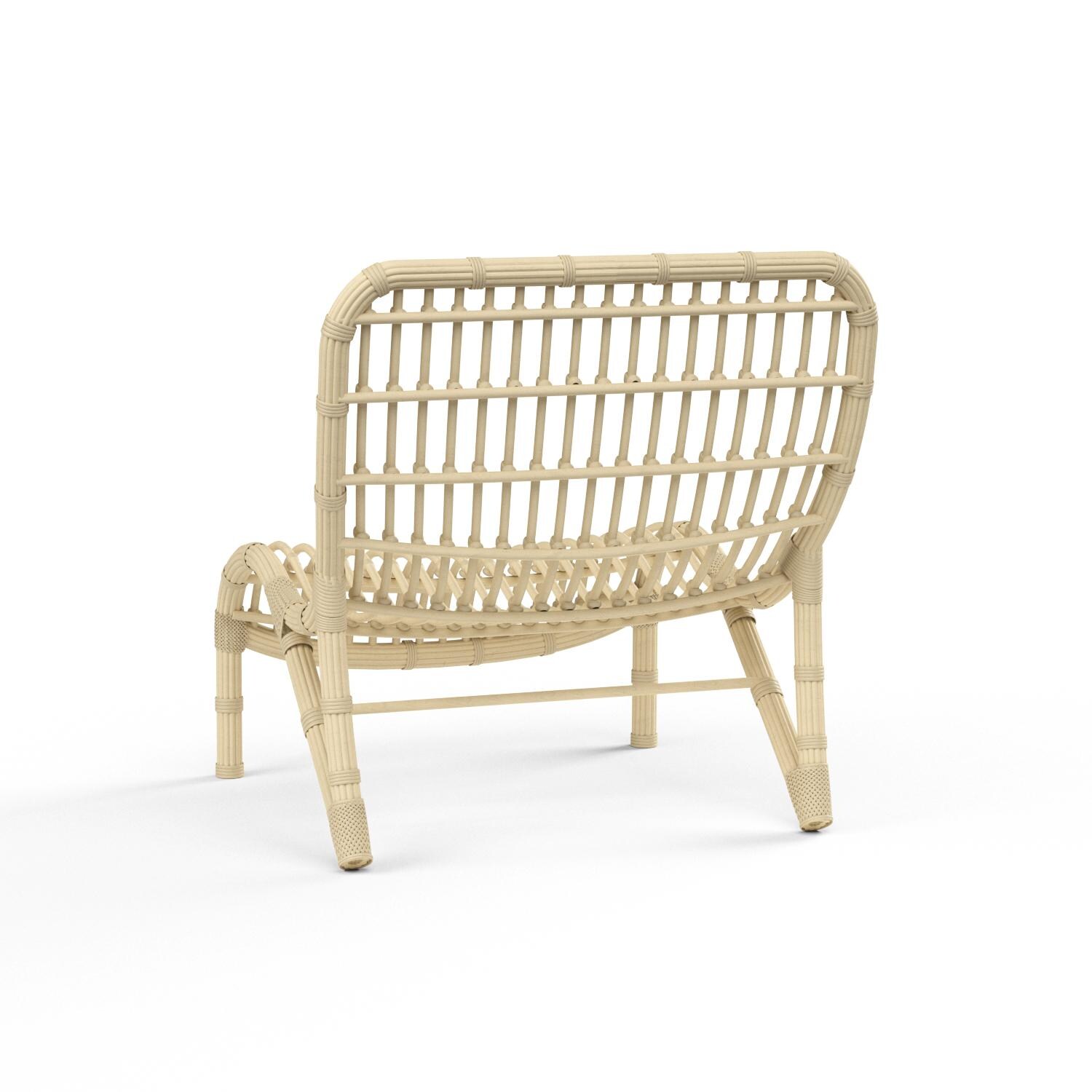 Sunset West - 1095-21 - Farro Resin Wicker Patio Armless Club Chair - Rear View thumbnail