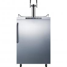 Summit Commercial 24-Inch 5.6 Cu. Ft. Outdoor Rated Double Tap Beer Dispenser / Kegerator - SBC635MOS7TWIN image