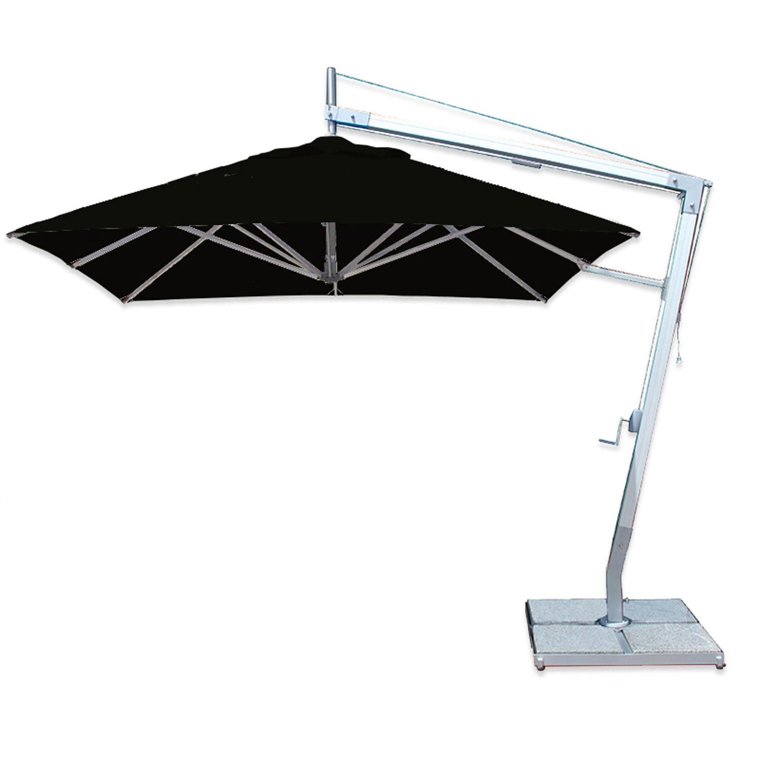 Bambrella Santa Ana 8.5 Ft. Square Side Pool Umbrella - Black thumbnail