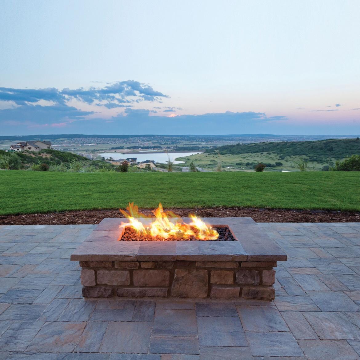 Warming Trends FS3636LP Square 36 Inch Liquid Propane Ready To Finish Fire Pit Kit - Ready-to-Finish Rectangle Shape Shown thumbnail