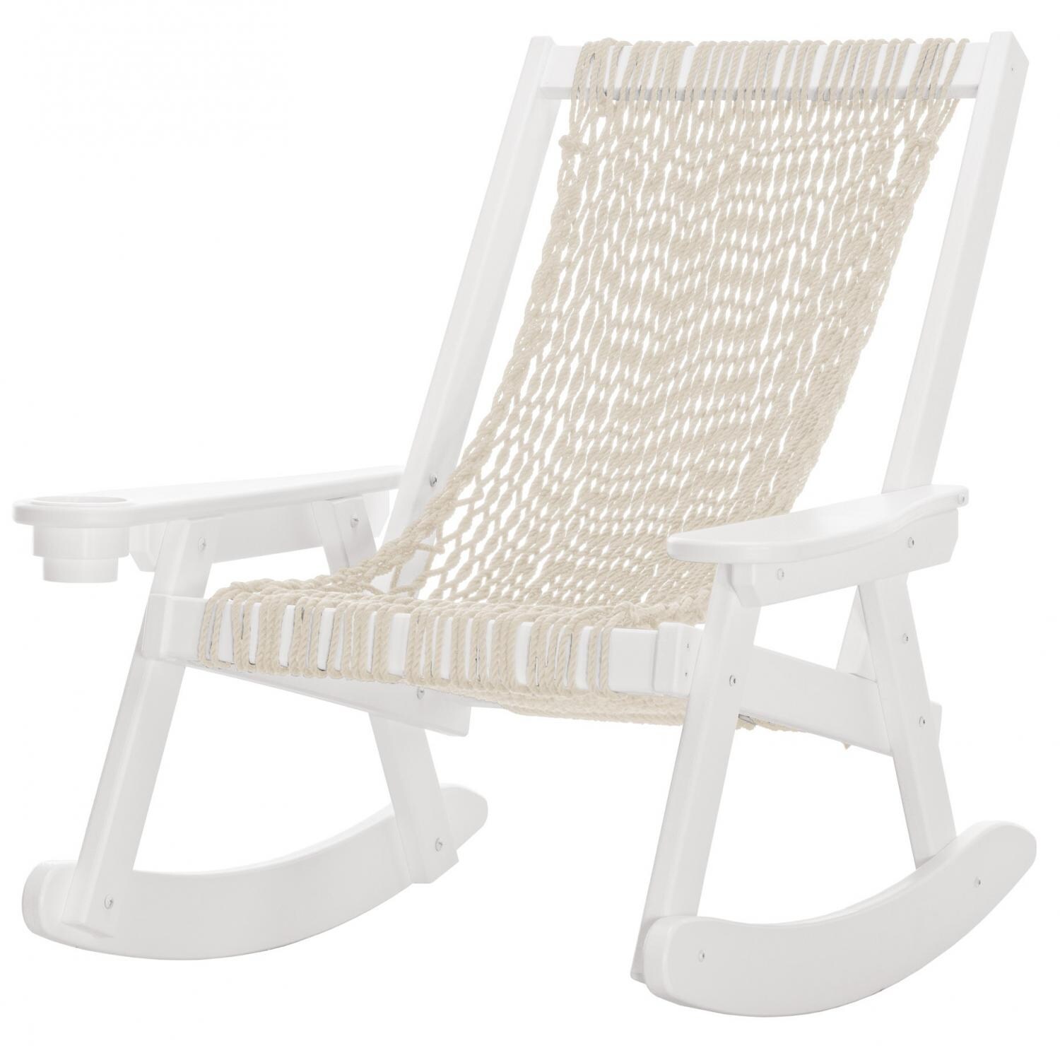 Pawleys Island Coastal DuraCord Patio Rope Rocking Chair - Oatmeal ...