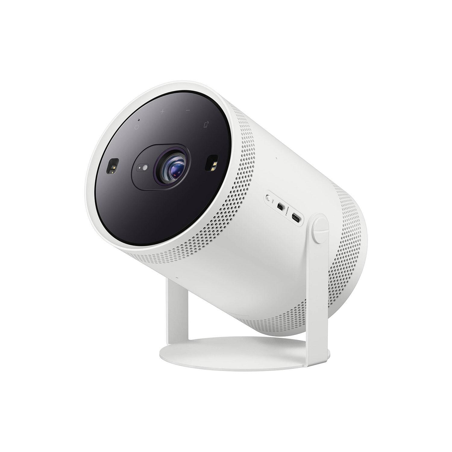 Samsung SP-LFF3CLAXXZA Indoor/Outdoor The Freestyle 2nd Gen Projector w/ Gaming Hub - Tilted - White Background thumbnail