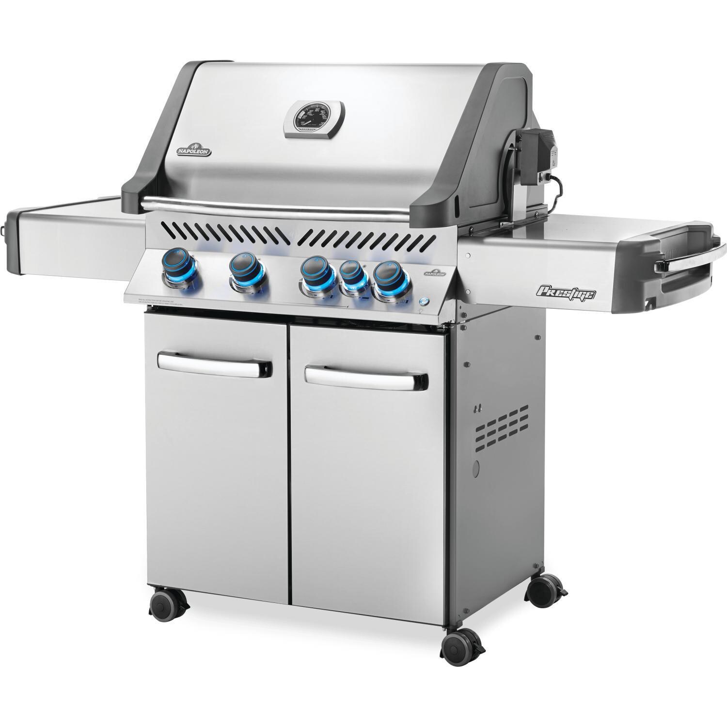 Napoleon P500RBPSS-3 (2019) Prestige 500 Propane Gas Grill with Infrared Rear Burner - Angle View thumbnail