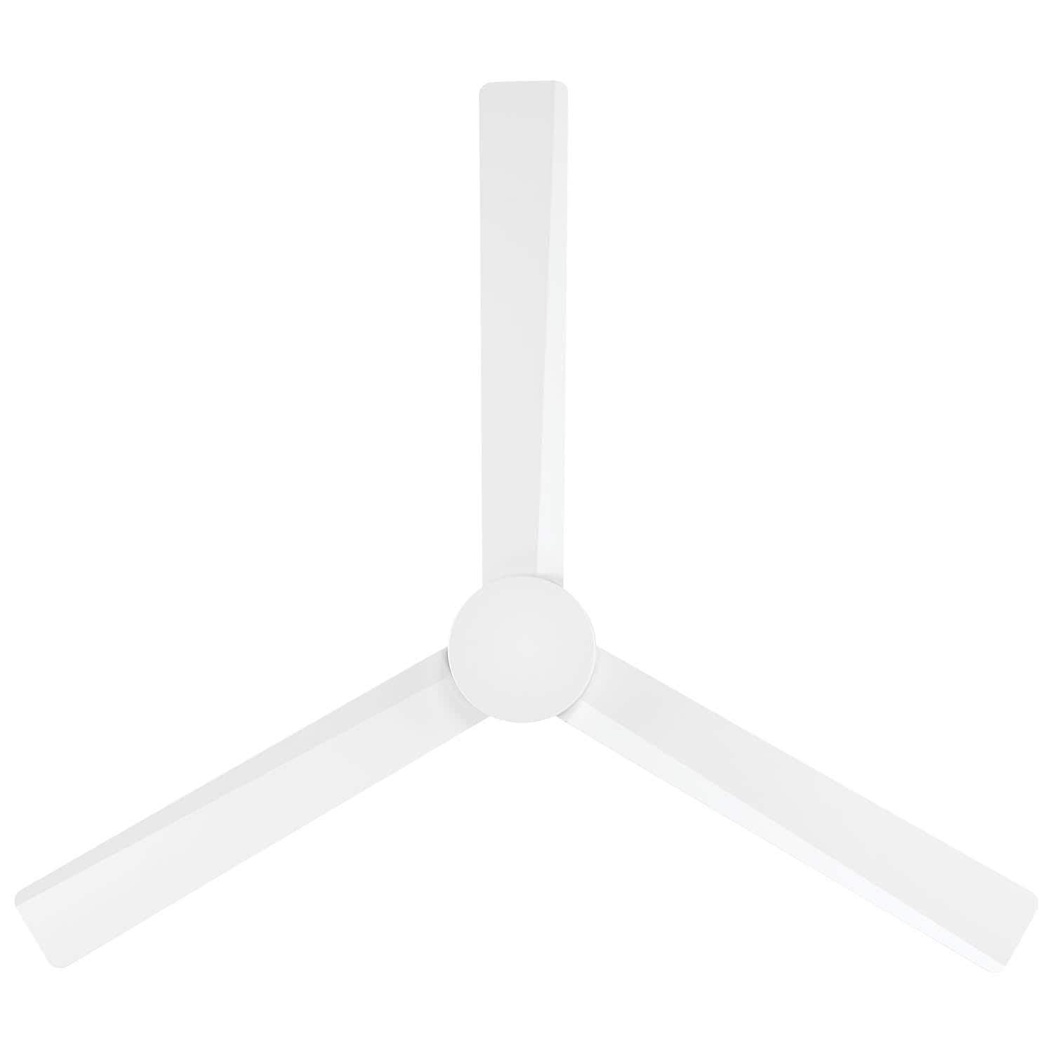 Minka-Aire F624-WHF Roto XL 62-Inch 3-Blade Ceiling Fan in Flat White Finish w/ Flat White Blades - Bottom View thumbnail