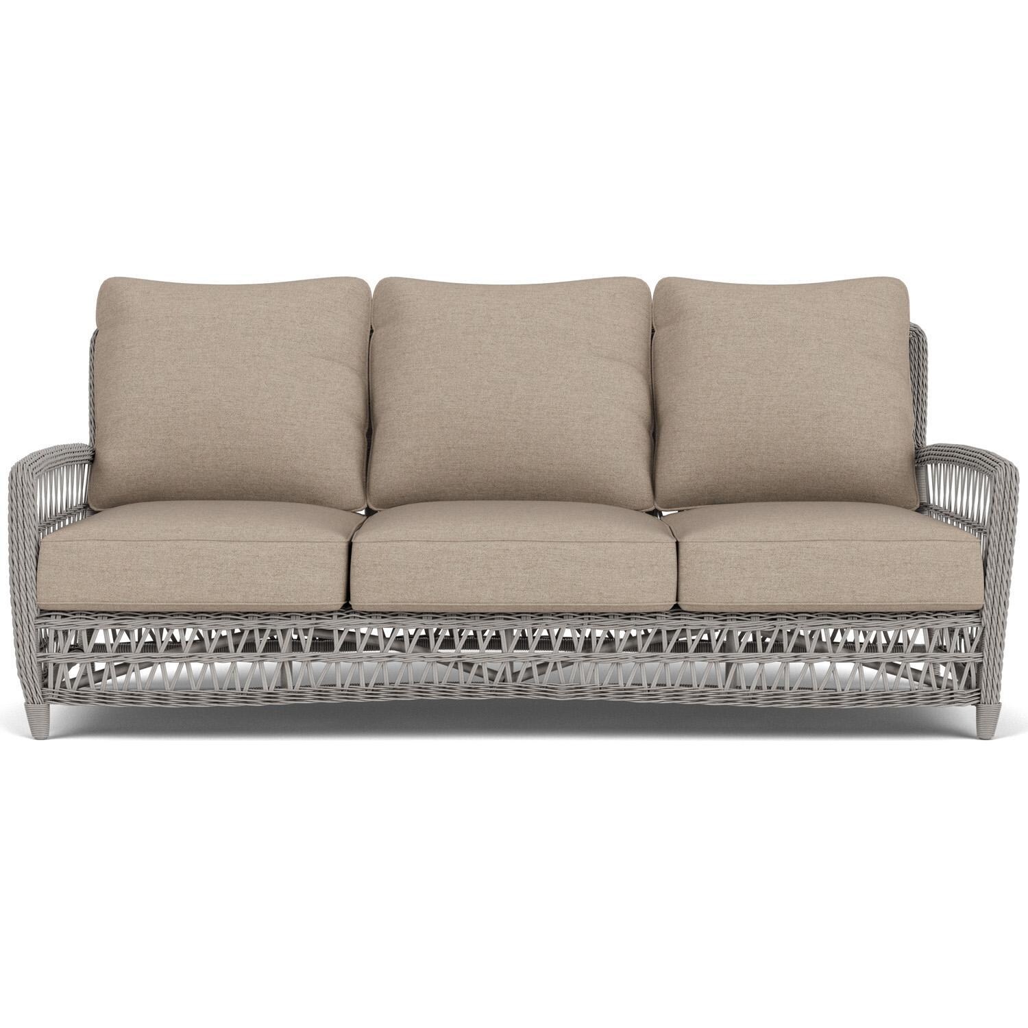 Lloyd Flanders Mackinac Sofa in Putty Finish with Demo Oatmeal Fabric thumbnail