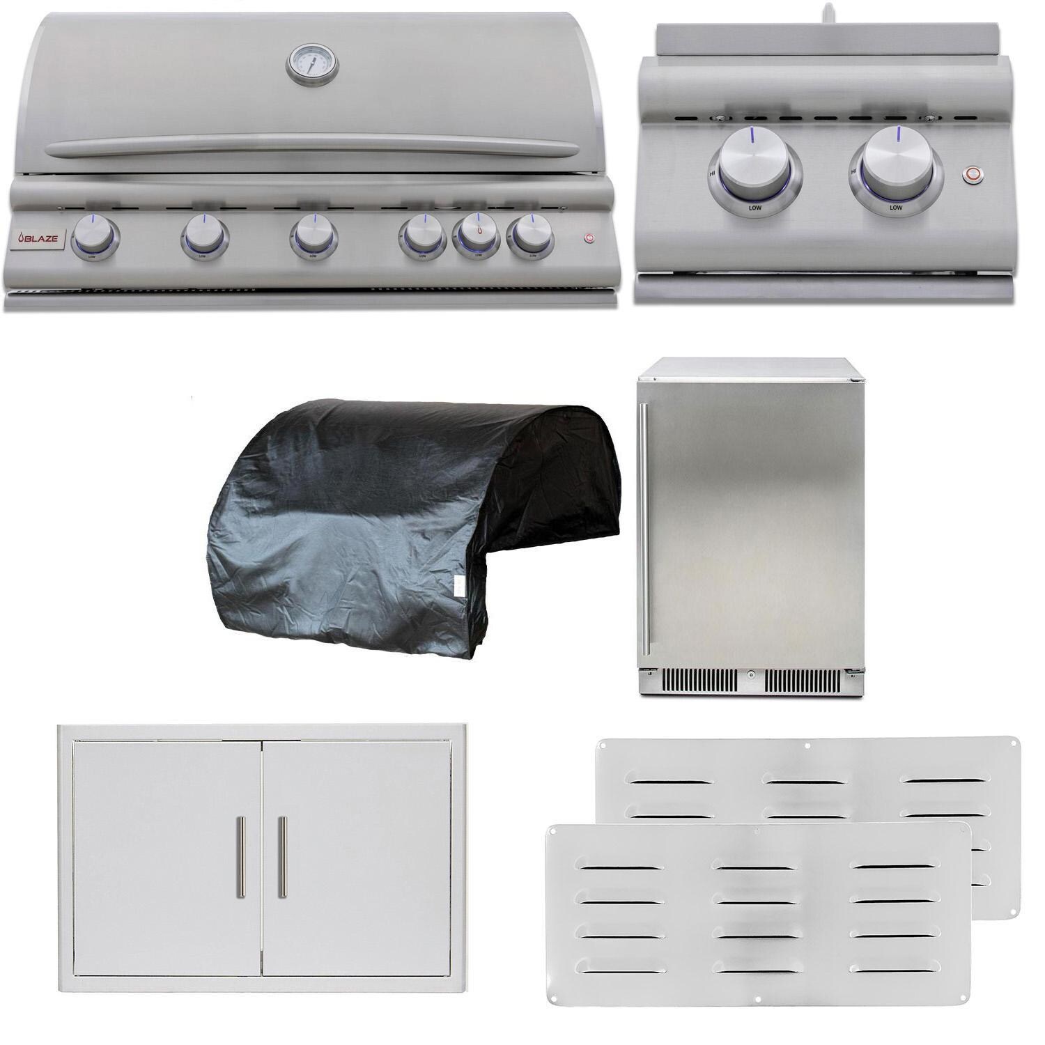 Blaze BLZ-5LTE3-NG-7PC-SC Premium LTE+ 7-Piece 40-Inch Natural Gas Outdoor Kitchen Package - White Background thumbnail