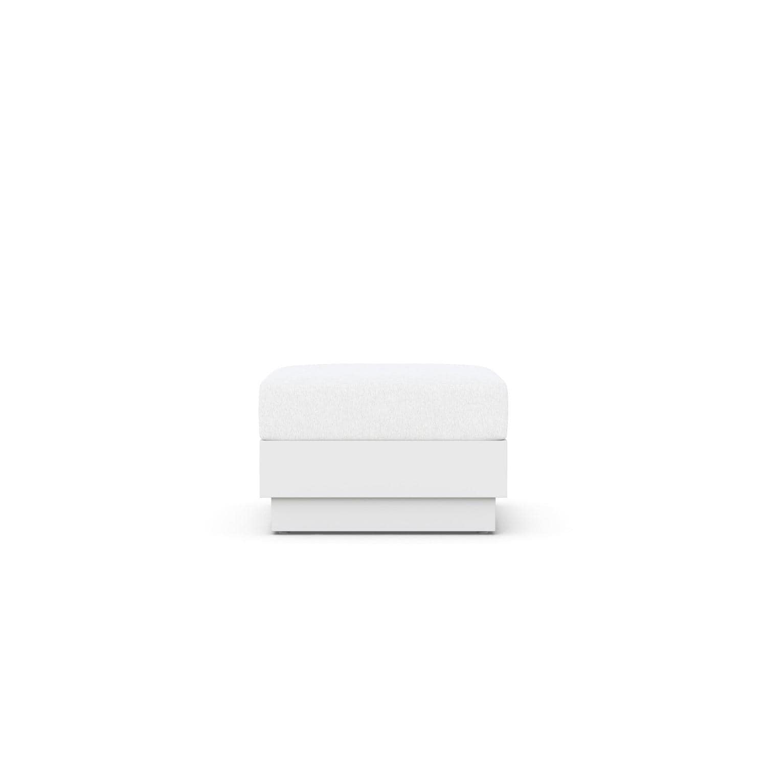Azzurro Living POR-R01OT-CU Porto Woven Rope Ottoman in Pearl Gray/Cloud - Front - White Background thumbnail