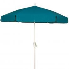 FiberBuilt 7.5 Ft. Aluminum Market Patio Umbrella With Crank Lift - Teal image