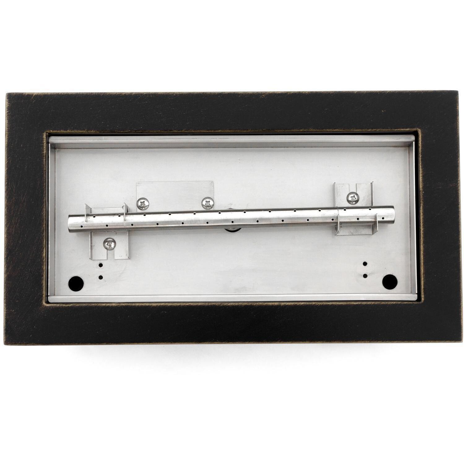 BBQGuys Signature Series Lavelle 18-Inch Table-Top Natural Gas Fire Pit - Oil Rubbed Bronze - Top View thumbnail