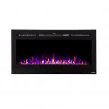 Touchstone Home Products Sideline 40-Inch Wall Mount/Flush Mount Electric Fireplace With Black Glass Surround - 80027 image