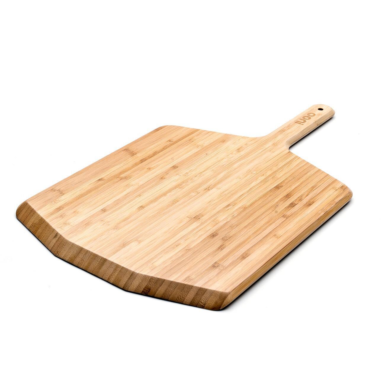 Ooni - UU-P08300 - 14-Inch Bamboo Pizza Peel & Serving Board - Angled View thumbnail