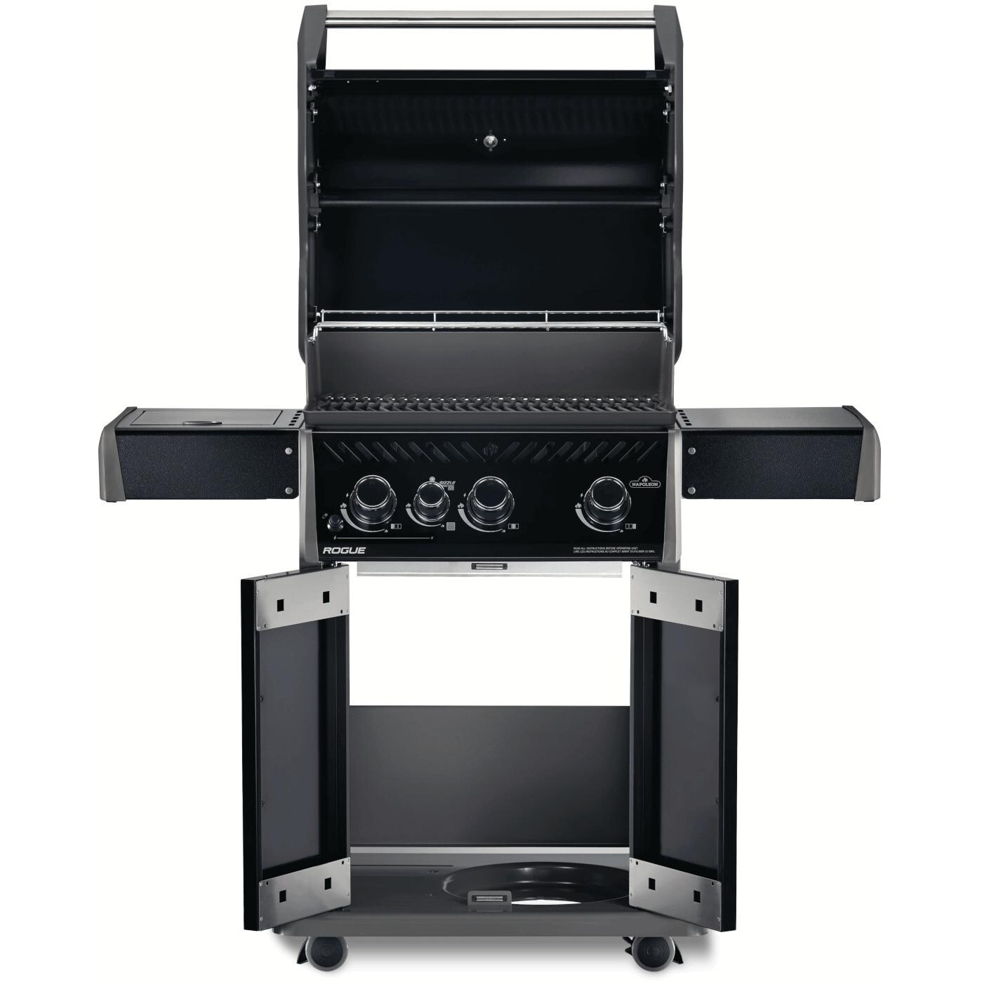 Napoleon Rogue 425 Propane Gas Grill with Infrared Side Burner (2019) - Open View thumbnail