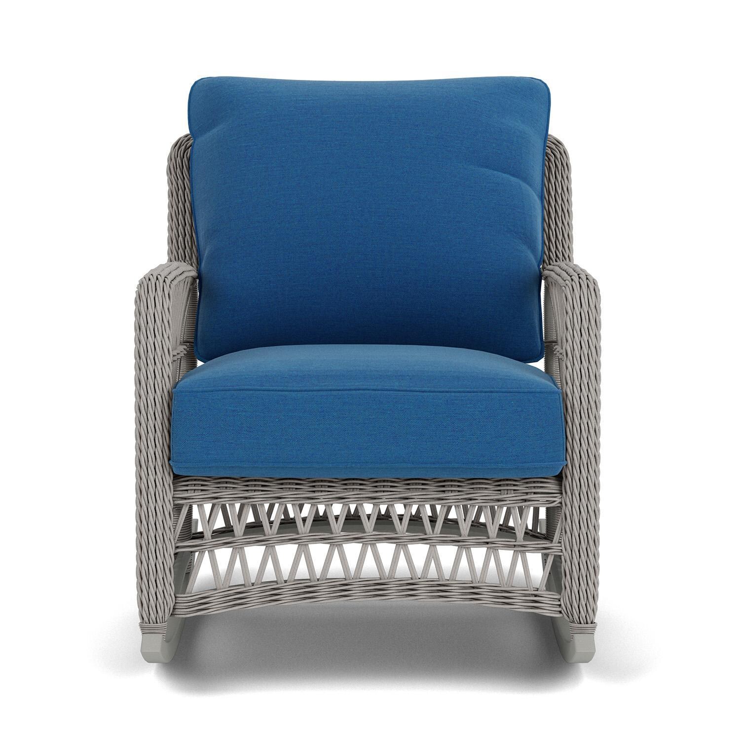 Lloyd Flanders Mackinac Lounge Rocker in Putty Finish with Flagship Atlantis Fabric thumbnail