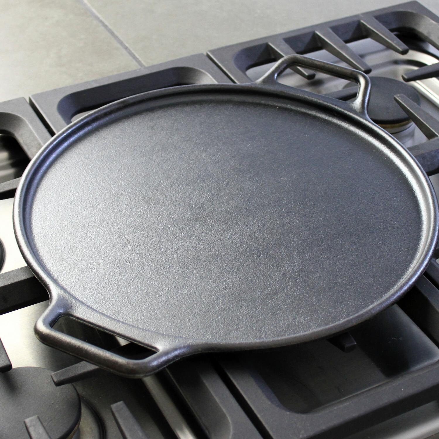 Lodge Cast Iron Pizza/Roasting Pan In Use thumbnail
