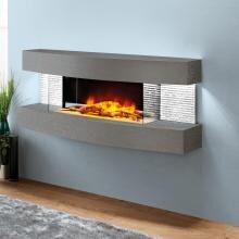 Evolution Fires FWMCC Miami Curve 48-Inch Wall Mount Electric Fireplace - Carrara