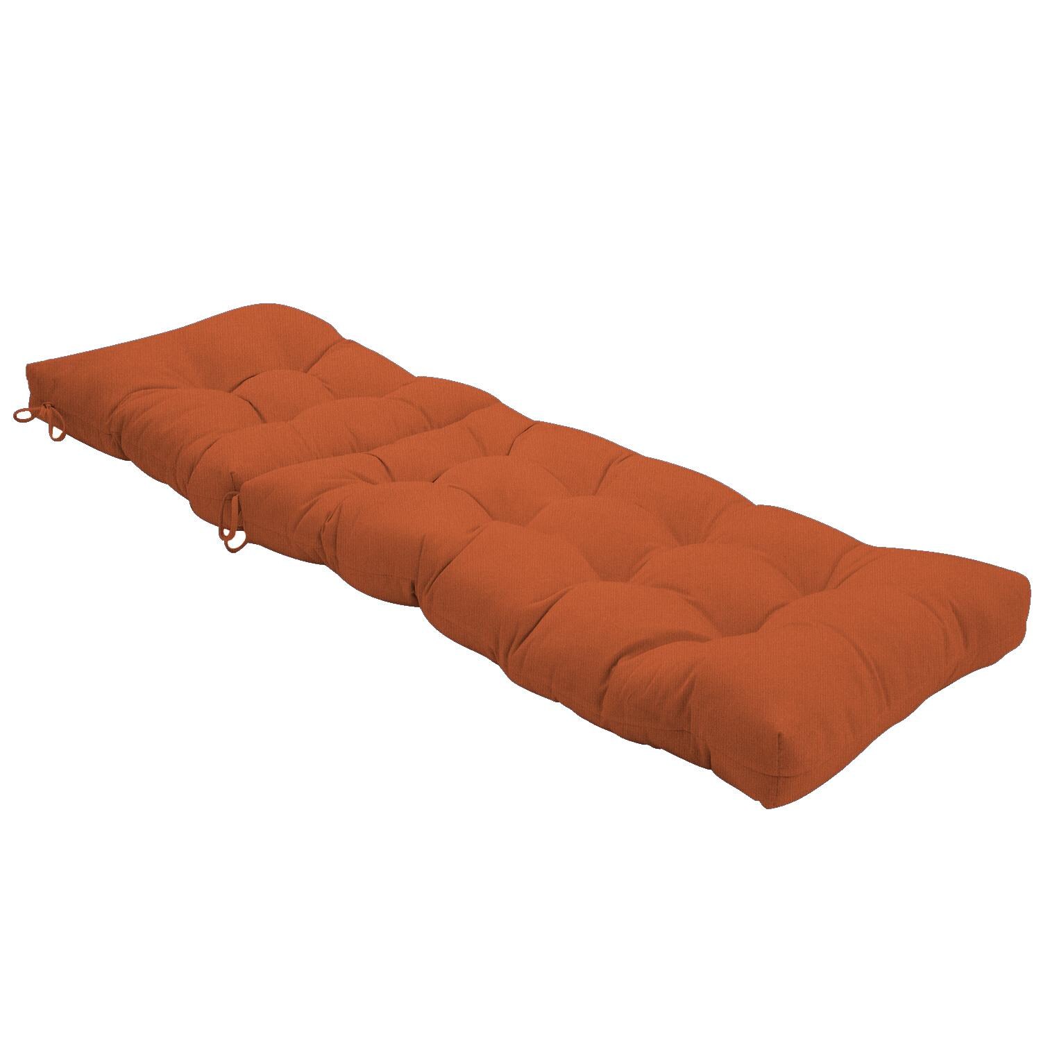 Sunbrella Canvas Paprika Long Outdoor Replacement Chaise Lounge Cushion By UltimatePatio.com - Reclined View thumbnail