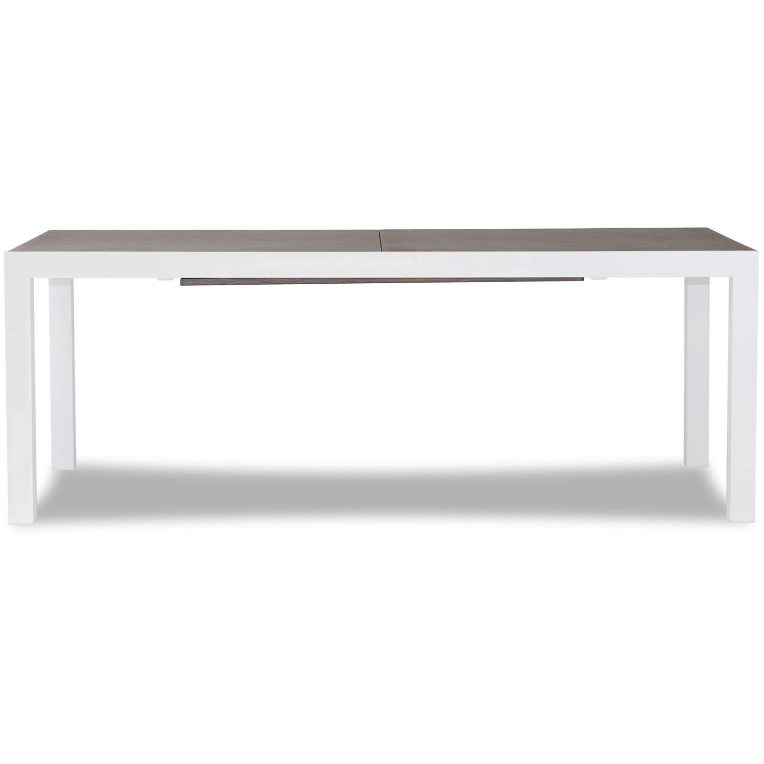 Spring Bay 13 Piece Extendable Dining Set in White/Barnwood - Table - White Background thumbnail