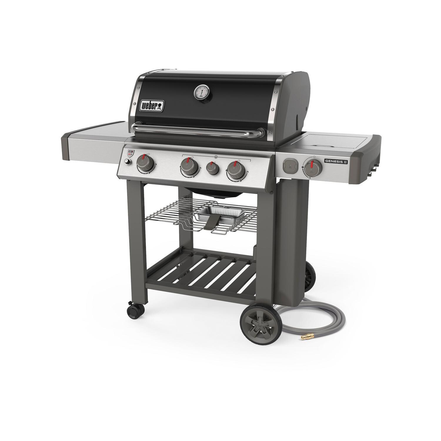 Weber Genesis II 66012001 E-330 Natural Gas Grill - Black (2019) - Right-Side Angled View thumbnail