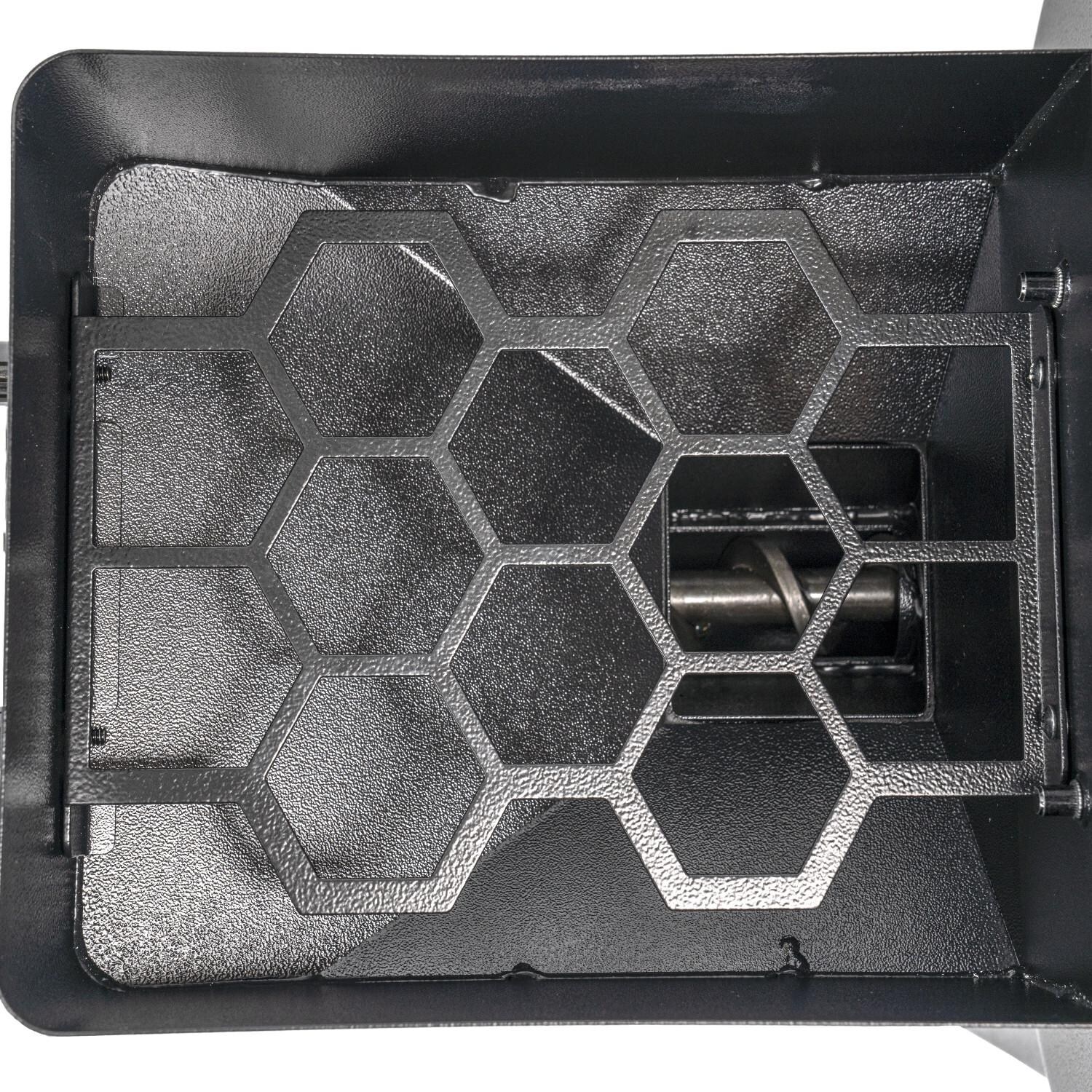 Traeger Tailgater 20 Black Pellet Grill On Cart - Inside Hopper thumbnail