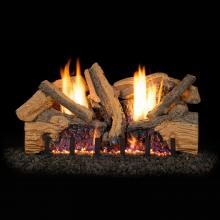 Peterson Real Fyre 30-Inch Foothill Split Oak Gas Log Set With Vent-Free Propane ANSI Certified G19A Burner - Basic On/Off Remote image