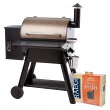 Traeger Pro Series 22-Inch Wood Pellet Grill W/ Front Shelf, Bottom Shelf & Grill Cover - Bronze - TFB57PZB image