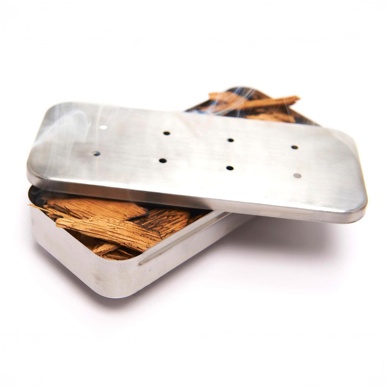 GrillPro Stainless Steel Smoker Box - 00185 - Open - White Background thumbnail